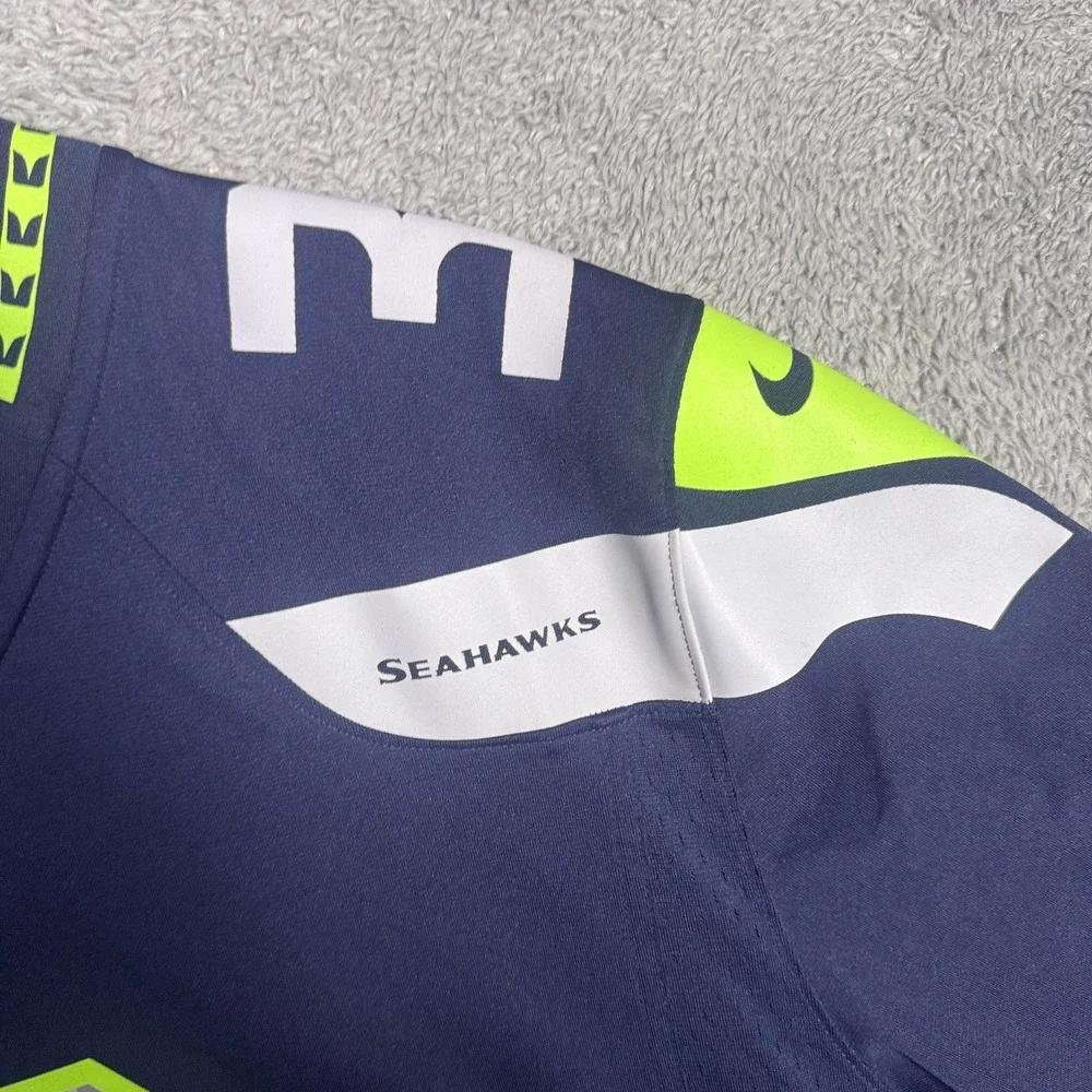 Seattle Seahawks Jersey Mens L Nike On Field Russell Wilson‎ #3 Blue Home